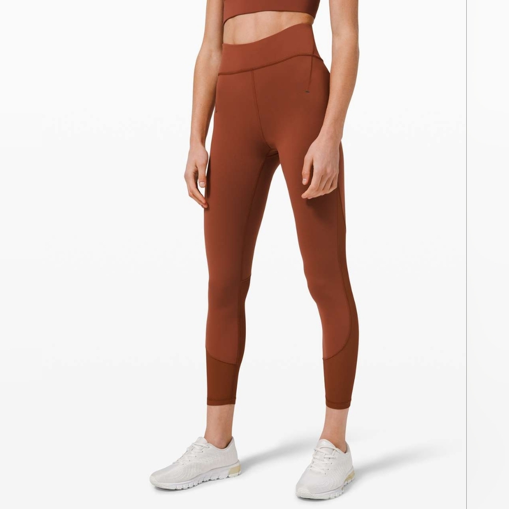 🍋🍋 Lululemon Everlux and Mesh High-Rise Tight 25" Dark Terracotta 🍋🍋
